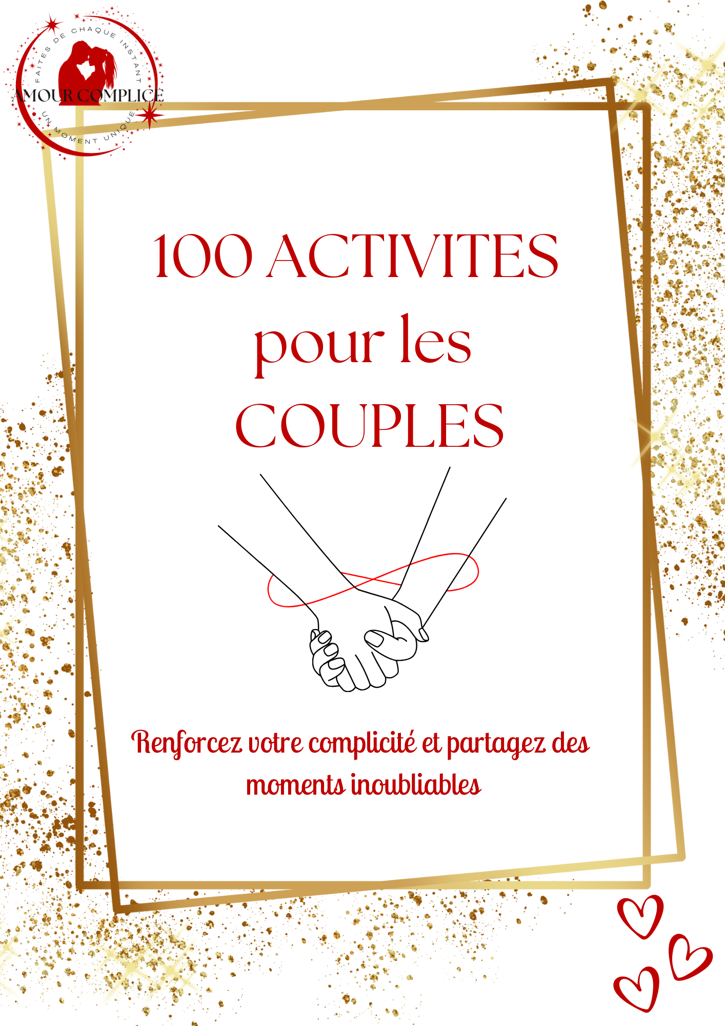 Cahier d’activités couple – 100 idées à faire en duo | PDF personnalisable et imprimable | Jeux, défis et activités romantiques pour couple