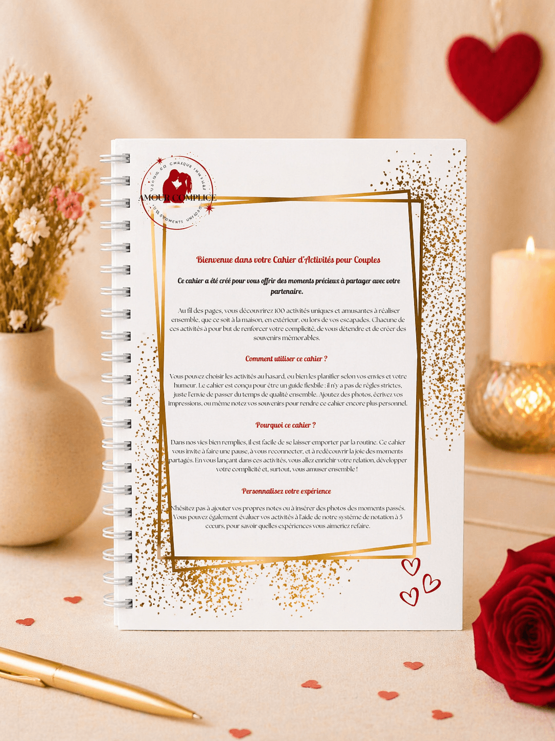 Cahier d’activités de couple papier pour renforcer la complicité