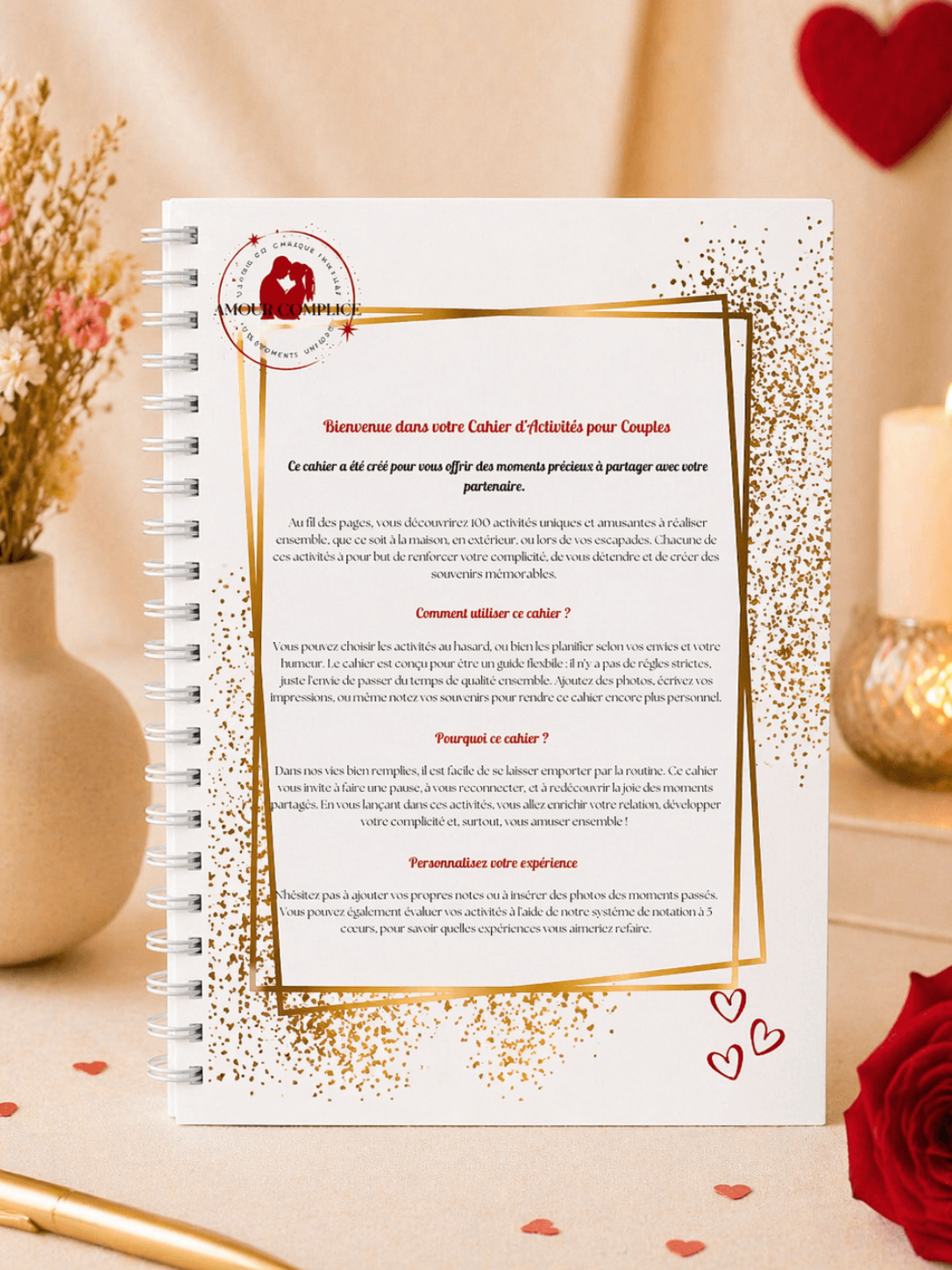 Cahier d’activités de couple papier pour renforcer la complicité