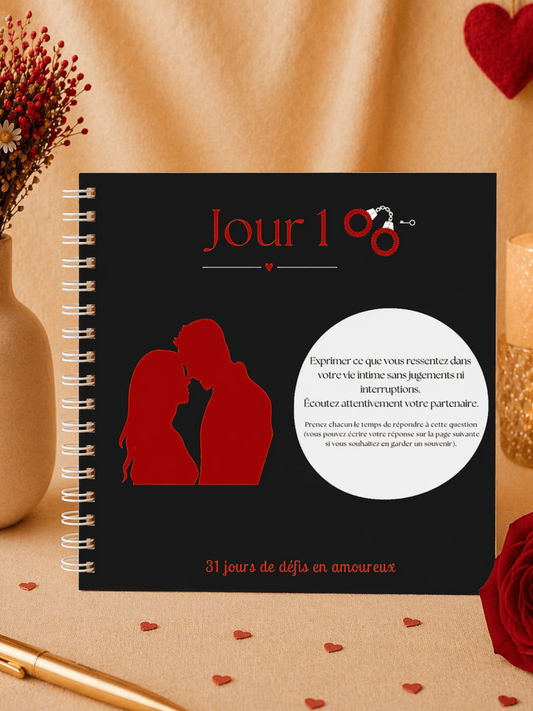 Calendrier papier avec activités de couple pour renforcer l’intimité