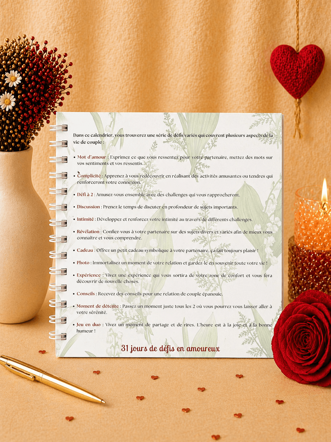calendrier de couple mai pour créer des moments à deux