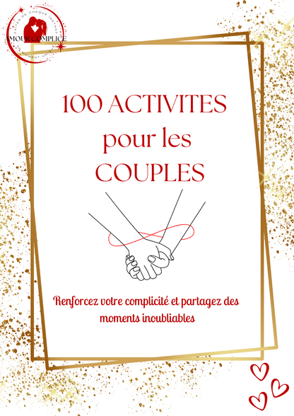 Cahier d’activités couple – 100 idées à faire en duo | PDF personnalisable et imprimable | Jeux, défis et activités romantiques pour couple