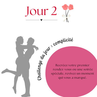 Calendrier couple Juin – 30 défis amoureux à faire en duo | PDF personnalisable et imprimable | Activités romantiques pour couple