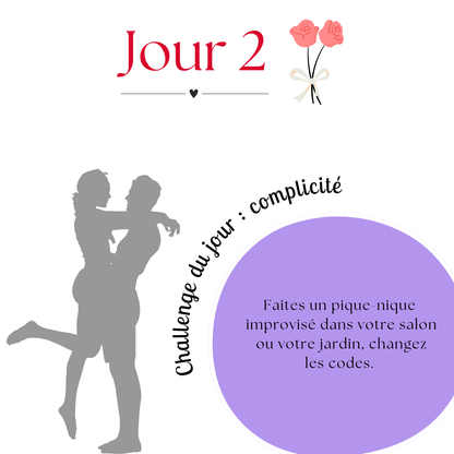 Calendrier couple Septembre – 30 défis amoureux à faire en duo | PDF personnalisable et imprimable | Activités romantiques pour couple