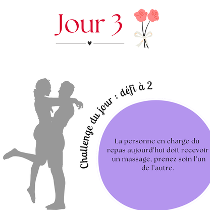 Calendrier couple Septembre – 30 défis amoureux à faire en duo | PDF personnalisable et imprimable | Activités romantiques pour couple