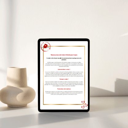 Aperçu des pages du cahier d’activités de couple en format PDF