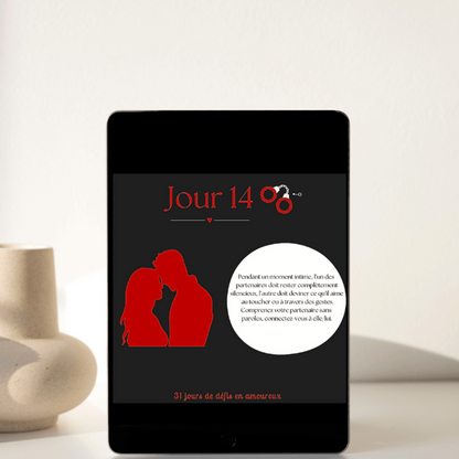 Aperçu du calendrier spécial intimité pour couple en format PDF