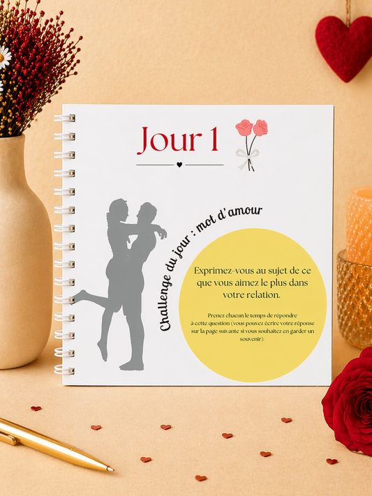 calendrier papier avec activités de couple mars
