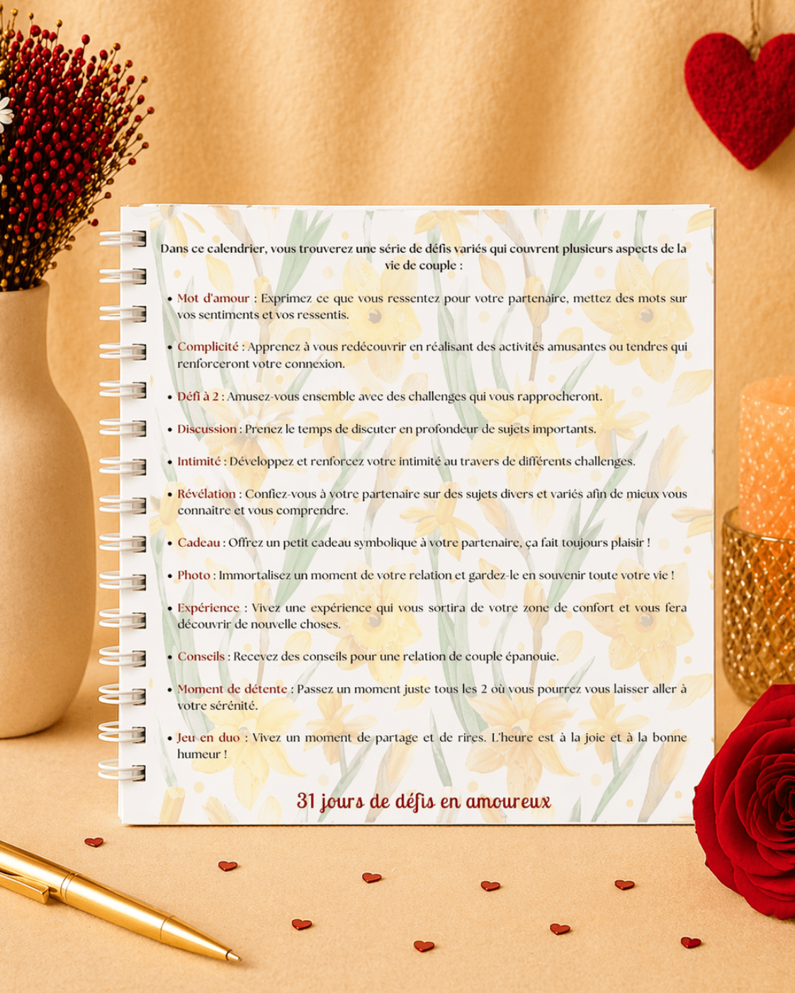 calendrier de couple mars pour créer des moments à deux