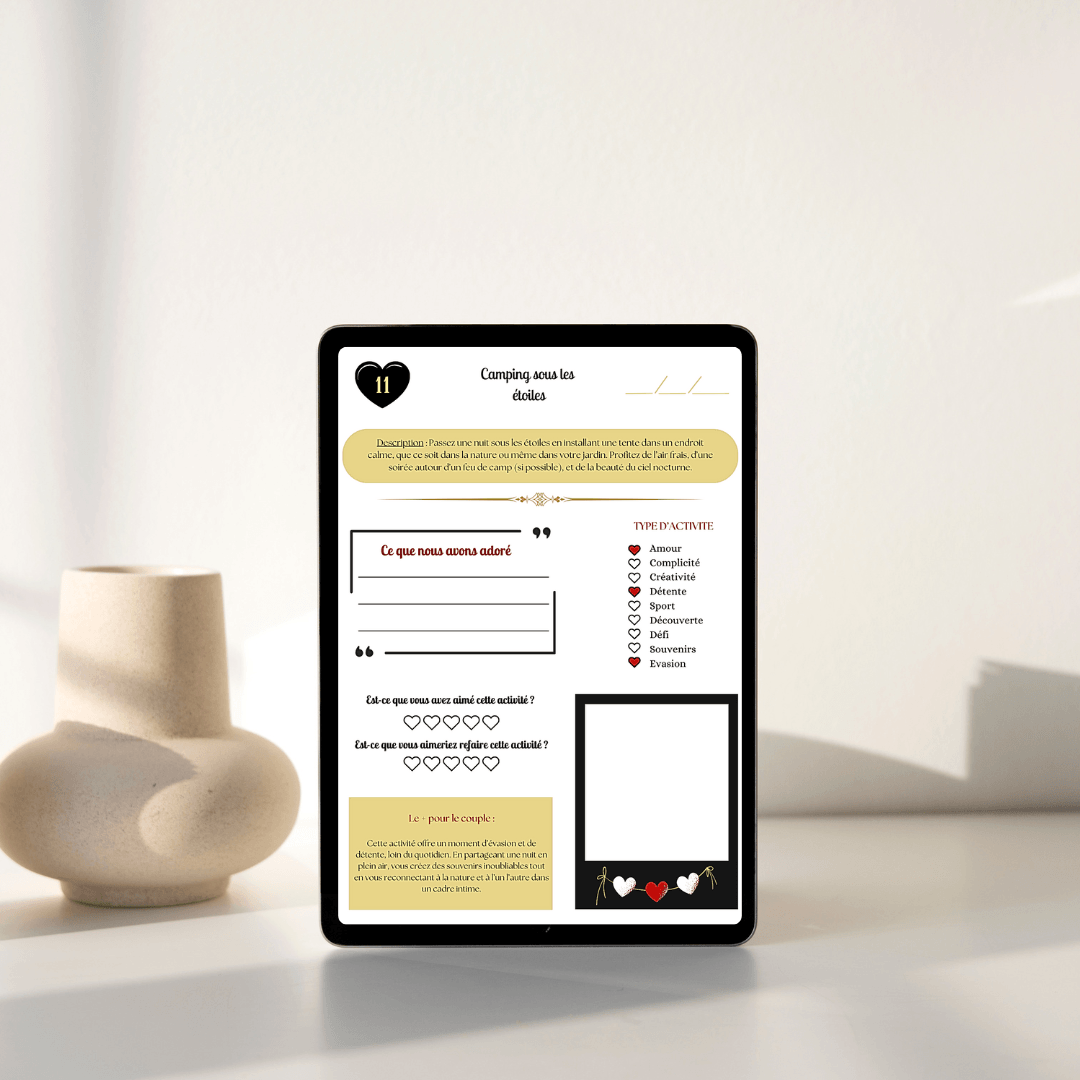Cahier de couple PDF téléchargeable immédiatement après achat