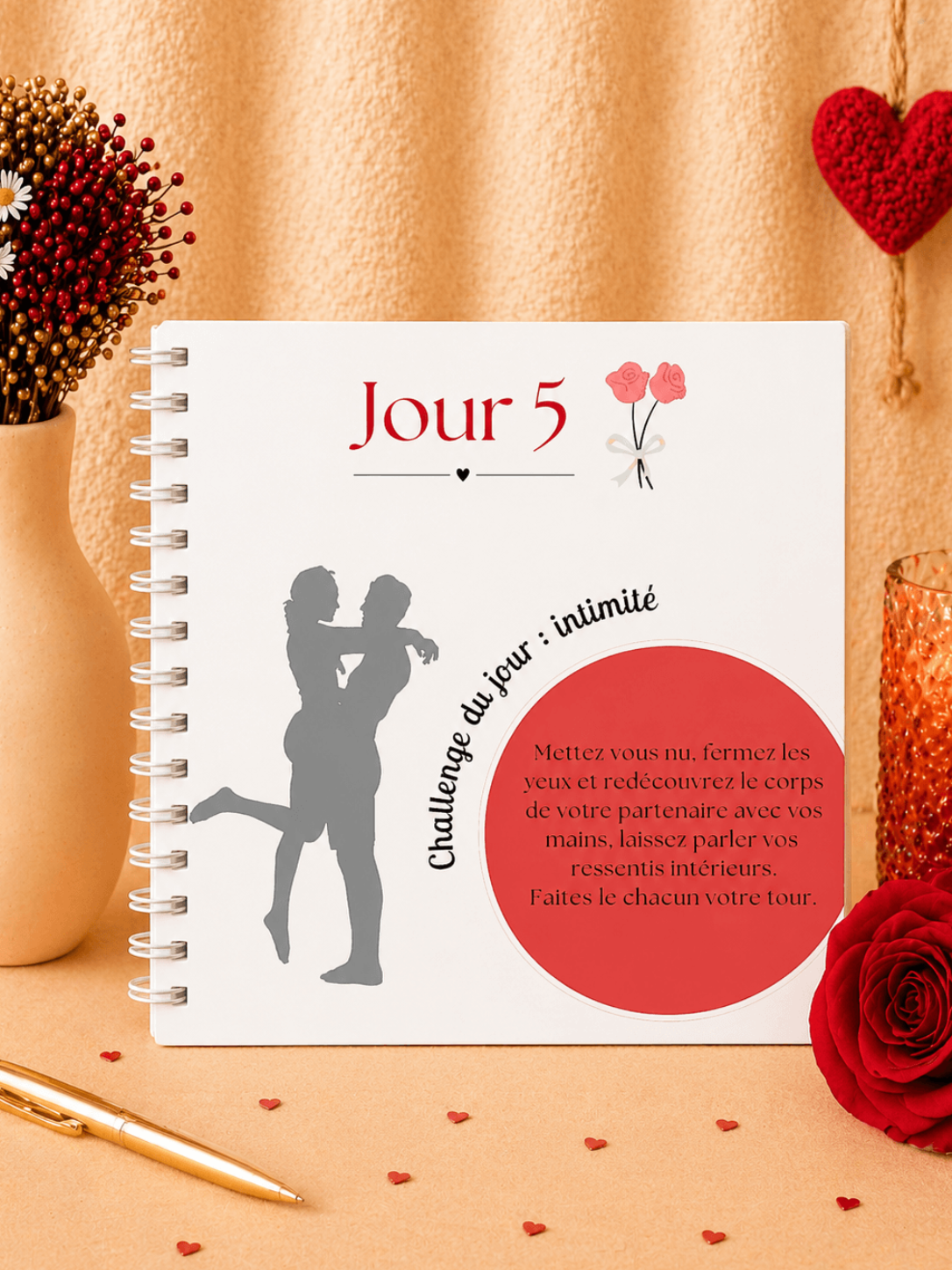 pages intérieures du calendrier de couple août