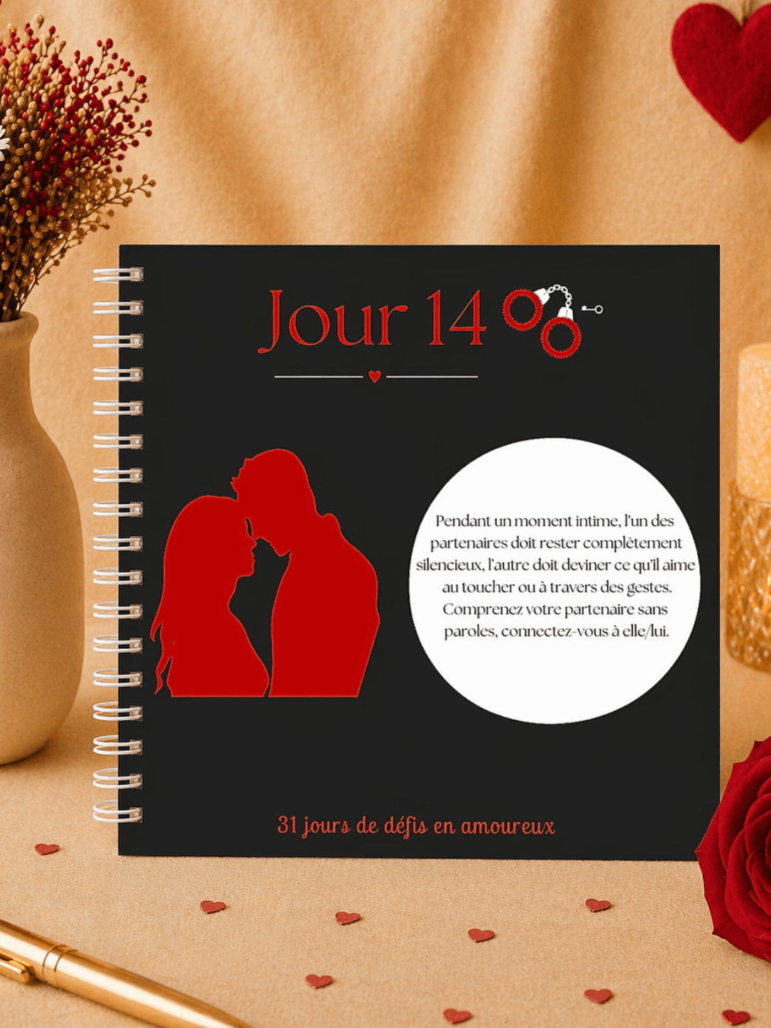 Pages intérieures du calendrier spécial intimité pour couple