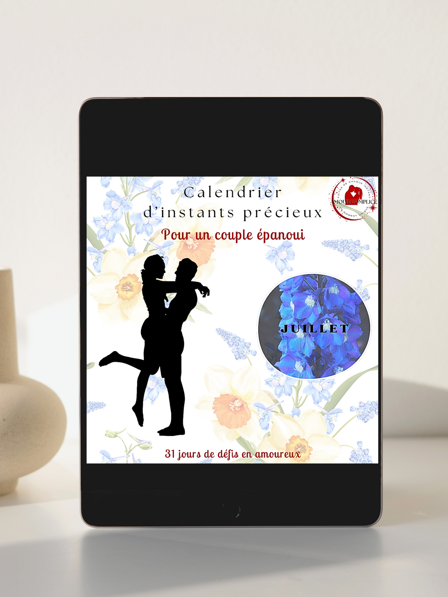 31 Défis Amoureux Juillet – Calendrier PDF Personnalisable