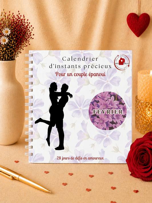 28 Défis Amoureux Février – Calendrier Papier Personnalisable