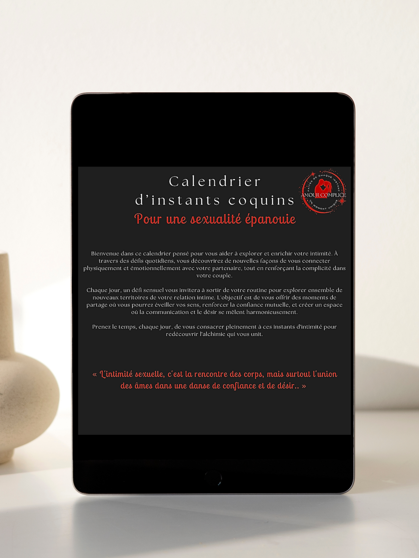 31 Défis d’Intimité en Couple – Calendrier digital personnalisable