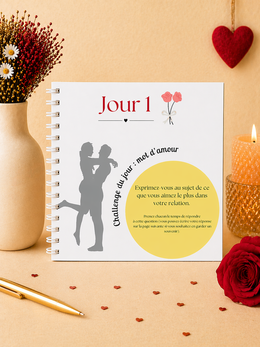 31 Défis Amoureux Mars – Calendrier Papier Personnalisable