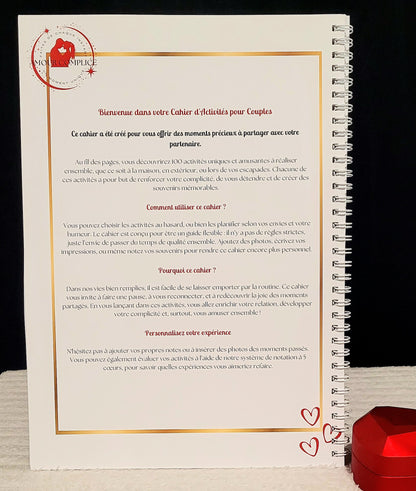 100 Activités de Couple – Cahier Papier Personnalisable
