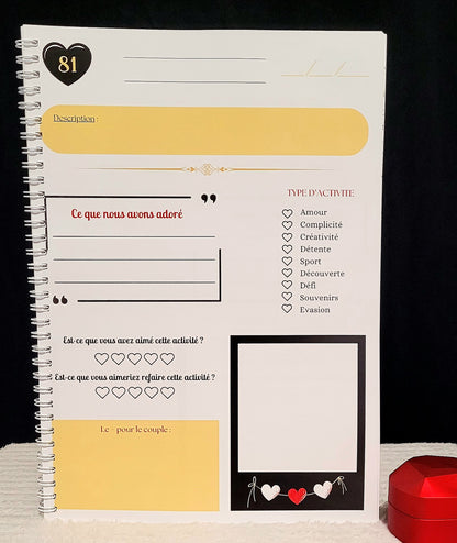 100 Activités de Couple – Cahier Papier Personnalisable