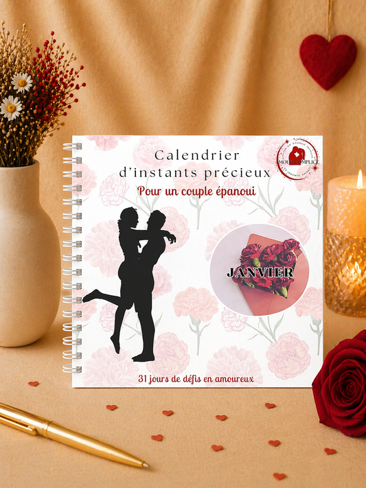 31 Défis Amoureux Janvier – Calendrier Papier Personnalisable