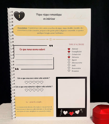 100 Activités de Couple – Cahier Papier Personnalisable