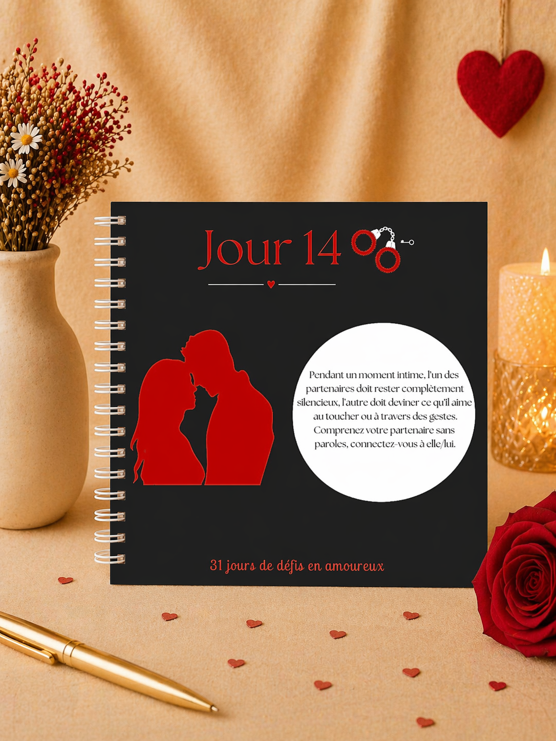 31 Défis d’Intimité en Couple – Calendrier Papier personnalisable